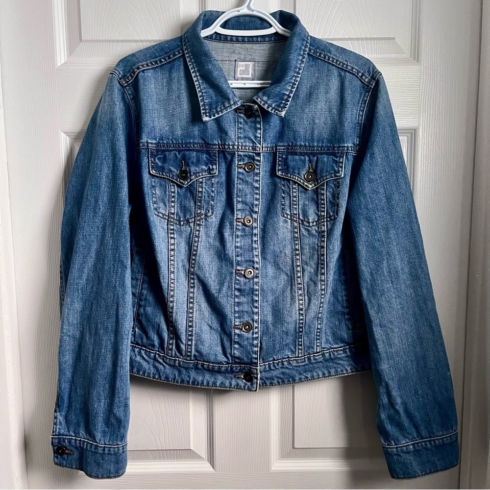 Unique Megadeth jeans Jacket Large XL Women upcycled denim metal music band - Picture 2 of 5